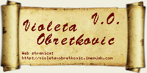 Violeta Obretković vizit kartica